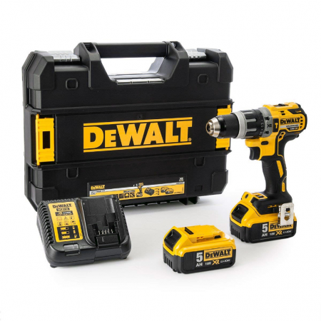 Κρουστικό δραπανοκατσάβιδο μπαταρίας DeWALT /XR/ DCD796Р2, Li-Ion, 18.0V, 5Ah, 2 ταχύτητες, 70Nm