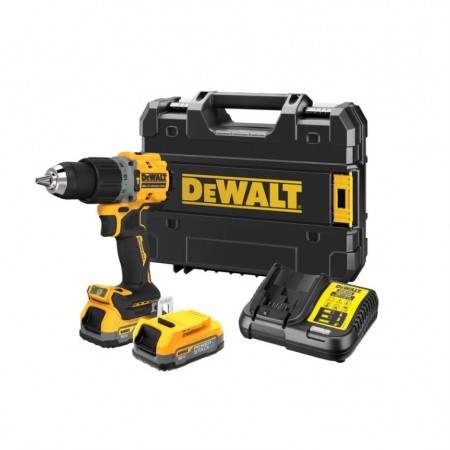 Κρουστικό δραπανοκατσάβιδο μπαταρίας DeWALT DCD805E2T, 18 V, 90 Nm, με 2 μπαταρίες και φορτιστή