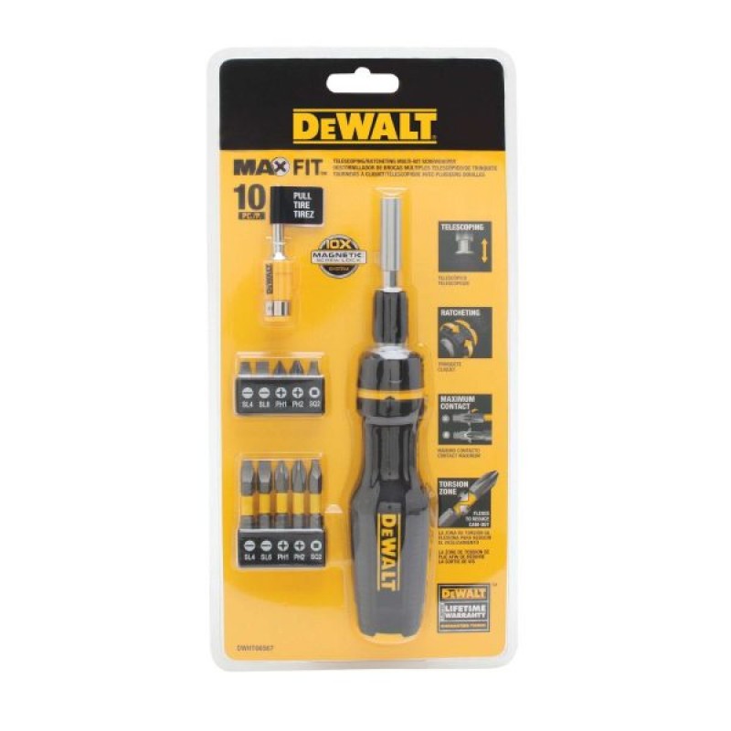 DeWALT Μαγνητικό κατσαβίδι με καστάνια με μύτες DWHT0-66567, 10 τμχ