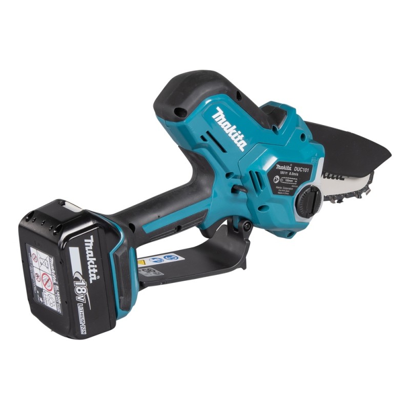 Κλαδευτικό μπαταρίας Makita DUC101SF, LXT, 18V, 10 cm, χωρίς ψήκτρες, με μπαταρία και φορτιστή