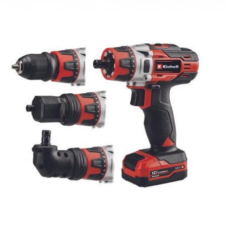 Επαναφορτιζόμενο δράπανο σετ Einhell TE-CD 12/1 3X-Li (1x2,0 Ah)