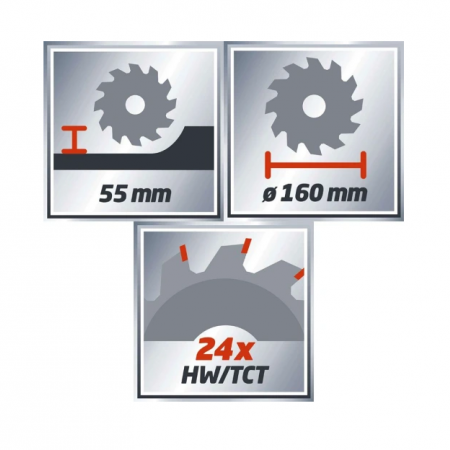 Χειροκίνητο κυκλικό πριόνι Einhell TC-CS 1200