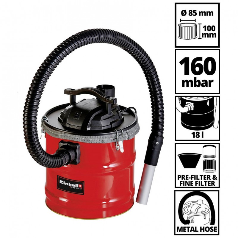 Σκούπα για στάχτη Einhell TC-AV 1618 D