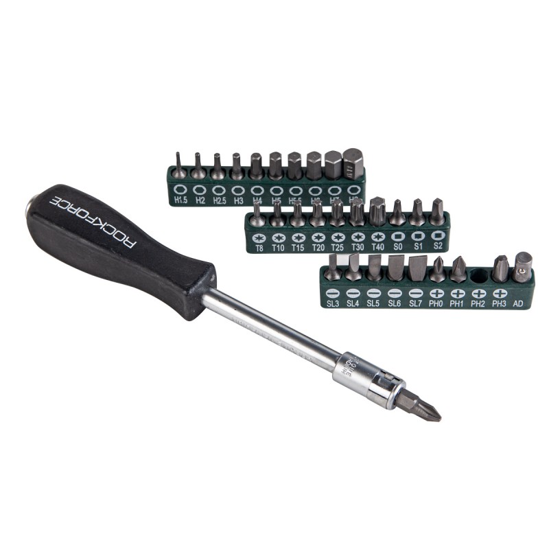 ΚΑΡΥΔΑΚΙΑ ΣΕΤ 62 ΤΕΜΑΧΙΩΝ , 1/4'' , ΕΞΑΓΩΝΑ ROCKFORCE