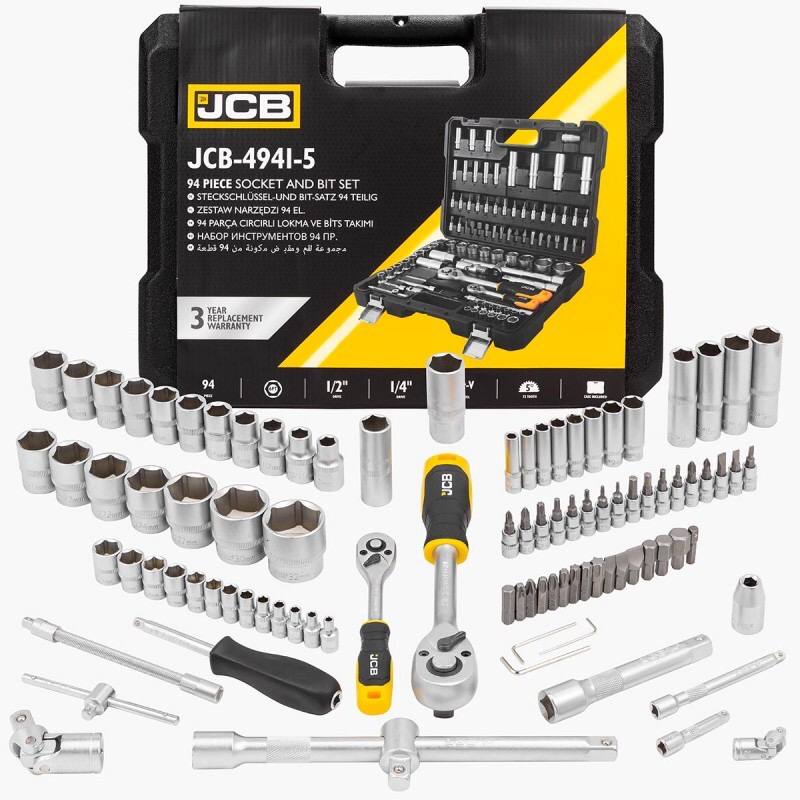 ΣΕΤ ΚΑΡΥΔΑΚΙΑ ΚΑΙ ΜΥΤΕΣ 94 ΤΕΜΑΧΙΑ  JCB , 1/2“ και 1/4“  , JCB-4941-5
