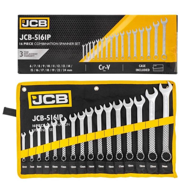 Σετ 16 γερμανοπολύγωνων κλειδιών  JCB, 6-24 mm, JCB-5161P