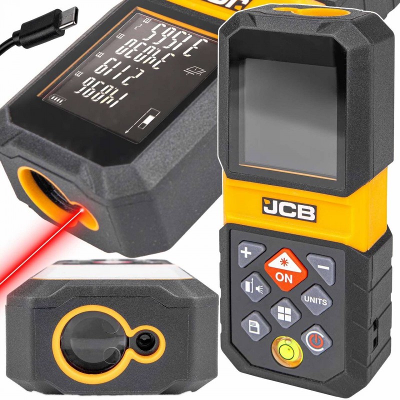 Μετροταινία λέιζερ μπαταρίας JCB 80 m, LDM-80