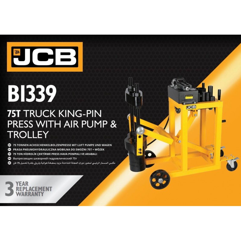 Φορητή πνευματική-υδραυλική πρέσα 75 τόνων JCB, JCB-B1339