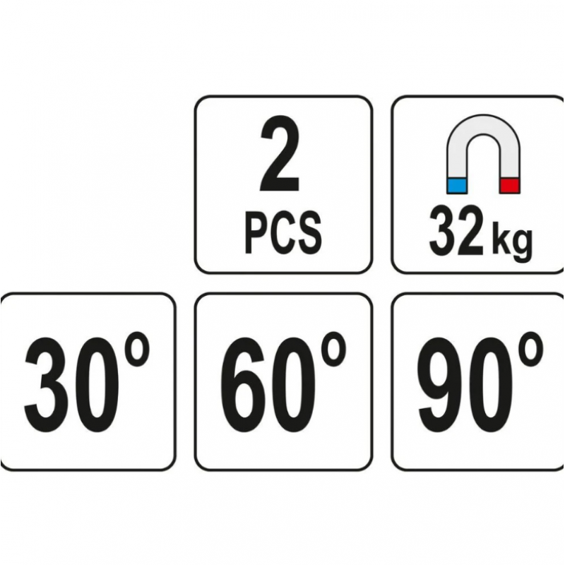 Μαγνητική Γωνία Στήριξης YATO, 32 kg, YT-08723