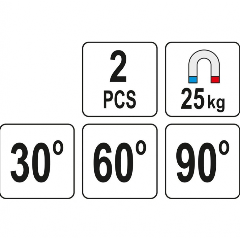 Μαγνητική Γωνία Στήριξης YATO YT-08722, 25 kg