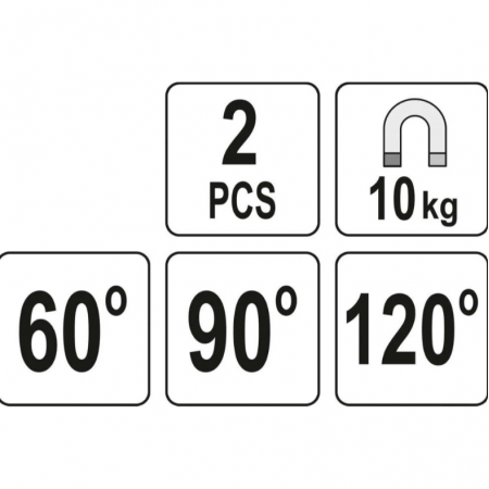 Μαγνητική Γωνία Στήριξης YATO, 10 kg, YT-08721