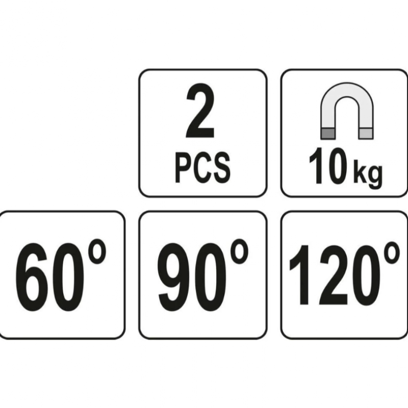 Μαγνητική Γωνία Στήριξης YATO, 10 kg, YT-08721