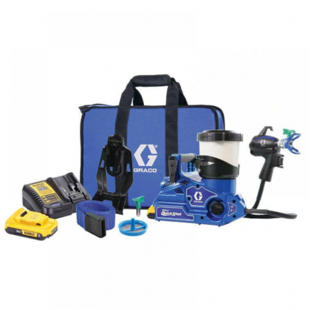 Ασύρματο Πιστόλι Βαφής Χωρίς Αέρα GRACO Ultra QuickShot 18V με 2 Μπαταρίες & Φορτιστή