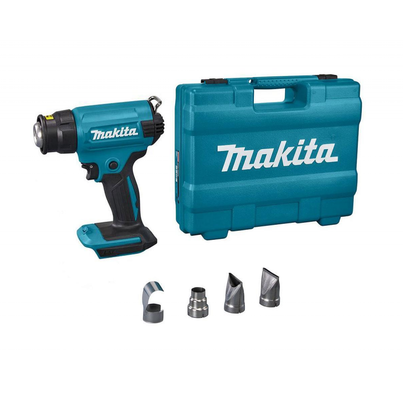 Μπαταριακό πιστολέτο θερμού αέρα Makita DHG180ZK, LXT, 18 V, 200 λ/λεπτό, με βαλιτσάκι