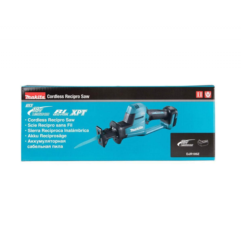 Μπαταριοκίνητο παλινδρομικό πριόνι Makita DJR189Z, LXT, 18 V, 255 mm