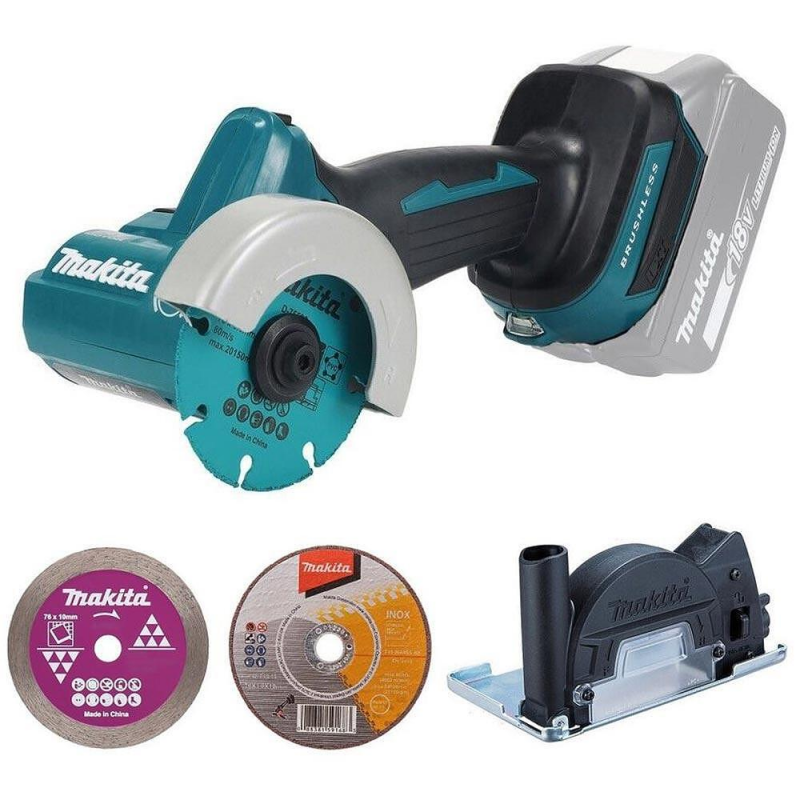 Ασύρματος γωνιακός τροχός χωρίς ψήκτρες Makita DMC300Z, LXT, 18 V, 76 mm