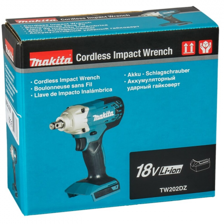 Μπαταριοκίνητο κρουστικό κλειδί Makita TW202DZ, G, 18 V, 200 Nm, 1/2"