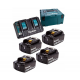 Σετ μπαταριών Makita 198091-4, μπαταρίες 18V, 4x6Ah + διπλός φορτιστής + βαλίτσα Makpac 3