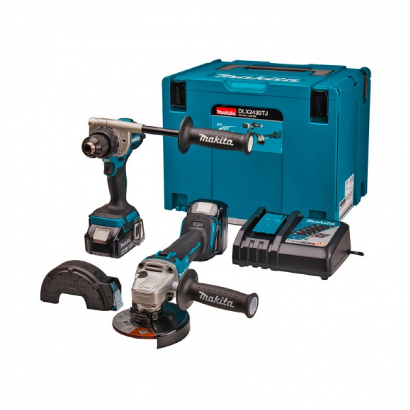 Επαναφορτιζόμενο κατσαβίδι Makita DDF486 + Επαναφορτιζόμενος γωνιακός τροχός Makita DGA504Z 18V