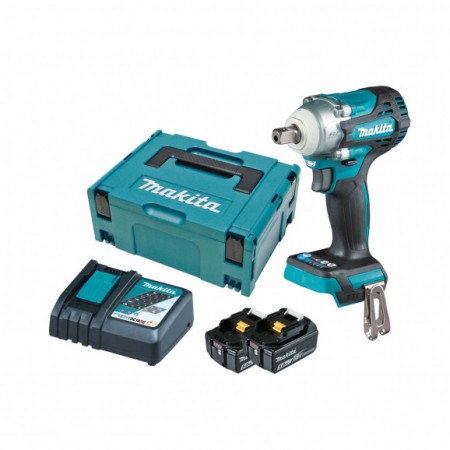Μπαταριοκίνητο κρουστικό κλειδί Makita DTW301RTJ, 18 V, 5 Ah, 580 Nm, με 2 μπαταρίες και φορτιστή