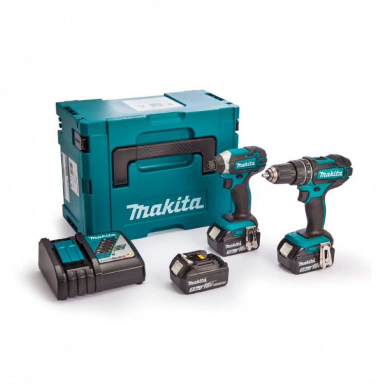 Σετ κρουστικών κατσαβιδιών μπαταρίας Makita DLX2131JX1, 18 V, 3.0 Ah