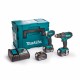 Σετ κρουστικών κατσαβιδιών μπαταρίας Makita DLX2131JX1, 18 V, 3.0 Ah