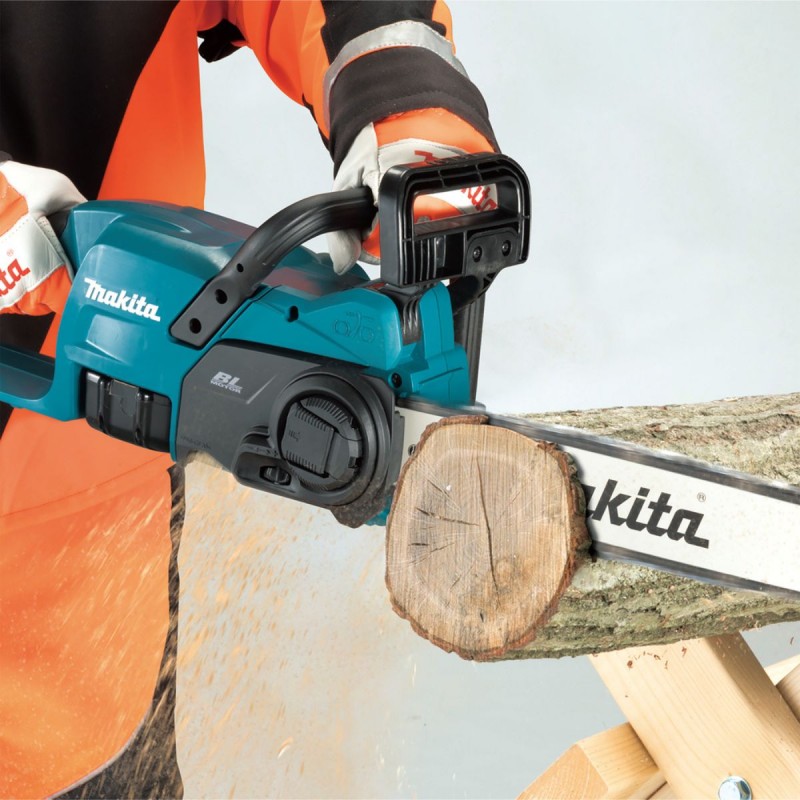 Αλυσοπρίονο μπαταρίας Makita DUC357RT, LXT, 18 V, 5 Ah, 35 εκ., με μπαταρία και φορτιστή.