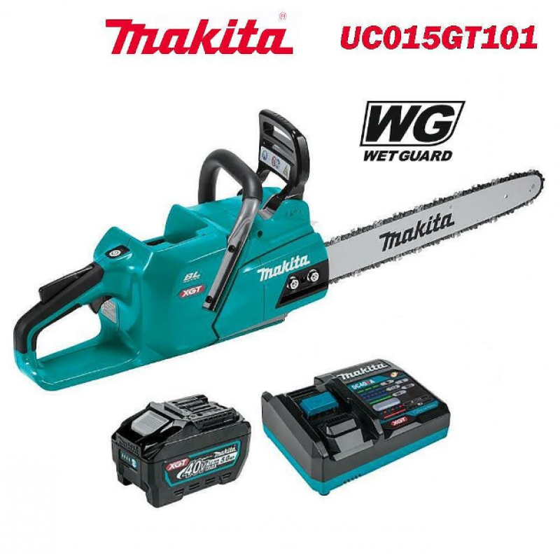 Επαγγελματική αλυσοπρίονο μπαταρίας Makita UC011GT101, XGT, 40 V, 5 Ah, 35 εκ., με μπαταρία και ταχυφορτιστή 