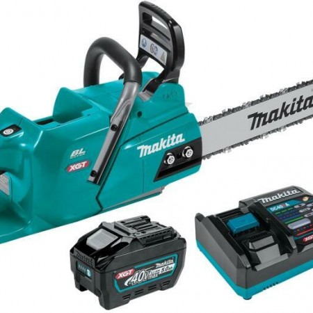Επαγγελματική ηλεκτρική αλυσοπρίονα Makita UC015GT101, XGT, 40 V, 5 Ah, 35 εκ., με μπαταρία και γρήγορο φορτιστή. 
