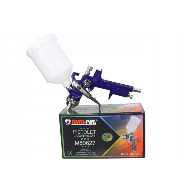 Πιστόλι Βαφής Αέρος Άνω Δοχείου Mar-pol HVLP 1,4 mm M80627