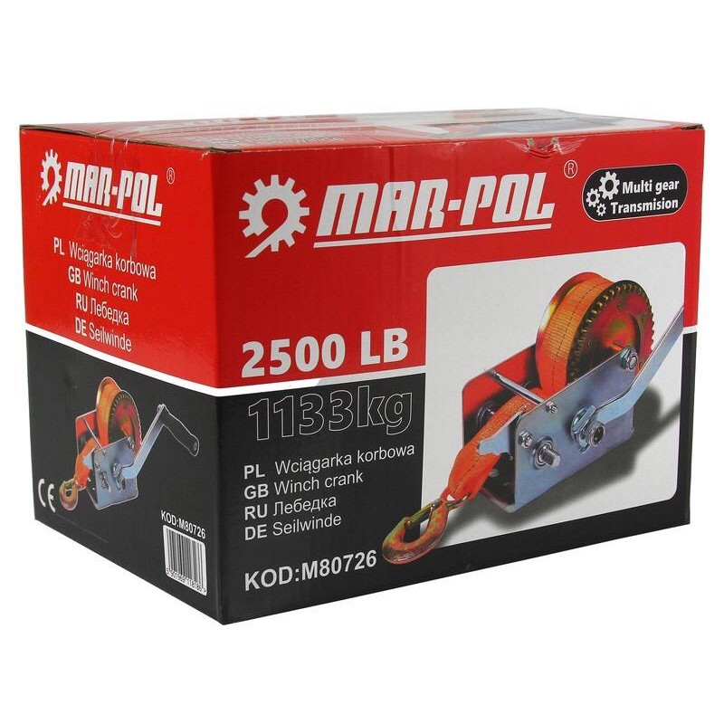 Βίντσι με ιμάντα Mar-pol, M80726, 2500 lb.