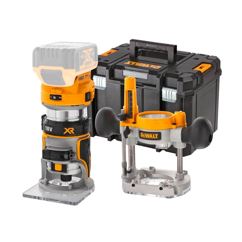 DeWalt DCW604NT Συνδιαστική Φορητή φρέζα χειρός (ρούτερ) 18V 6.35 mm, 16000-25500 στροφές ανά λεπτό, Li-Ion