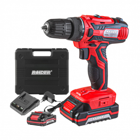 Δραπανοκατσάβιδο μπαταρίας Raider RD-CDL29, 18 V, 28 Nm, με μπαταρίες και φορτιστή
