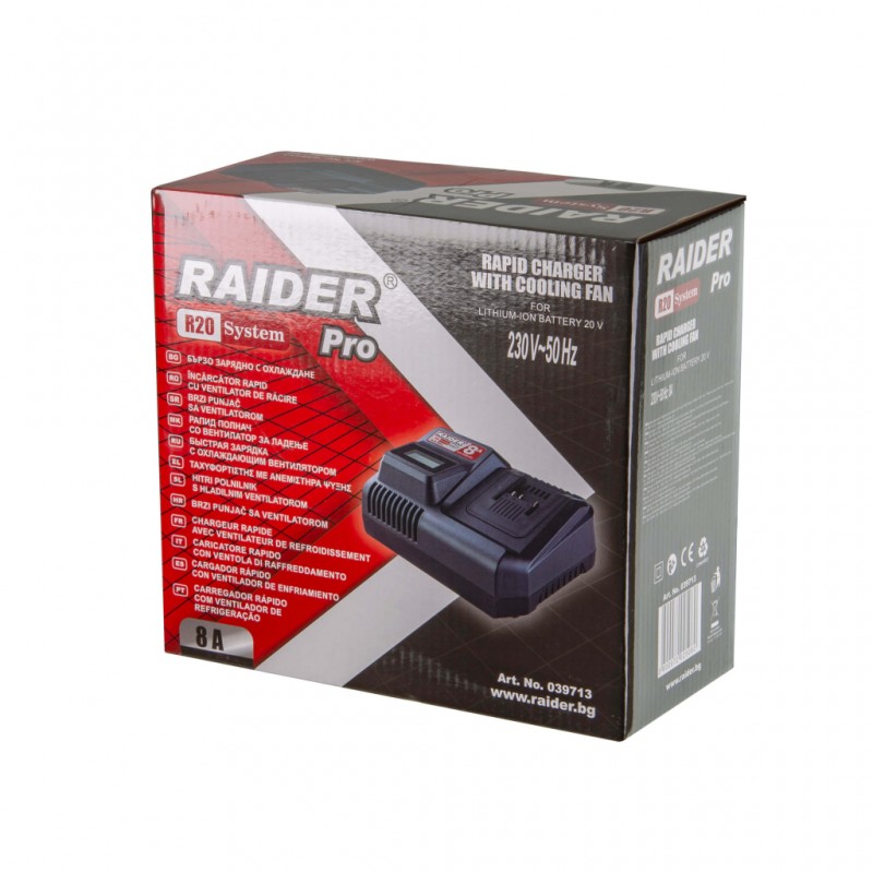 Γρήγορος φορτιστής Raider 8Ah για το σύστημα RAIDER RDP-R20 039713