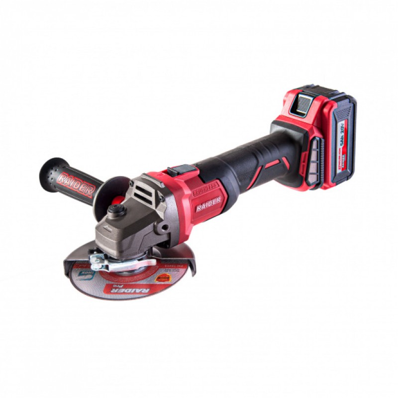 Γωνιακός τροχός Raider 20V 125mm 2x5Ah χωρίς ψήκτρες σε βαλίτσα RDI-AGB61