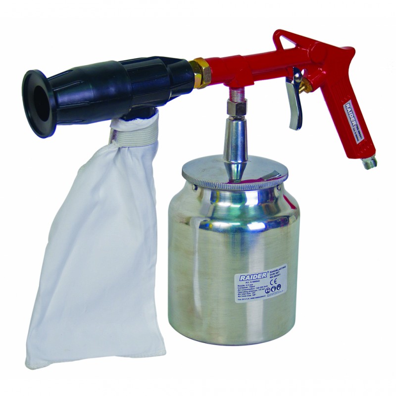 Εκτοξευτήρας άμμου Ø2.5mm 500ml με σετ αξεσουάρ RD-SBG01
