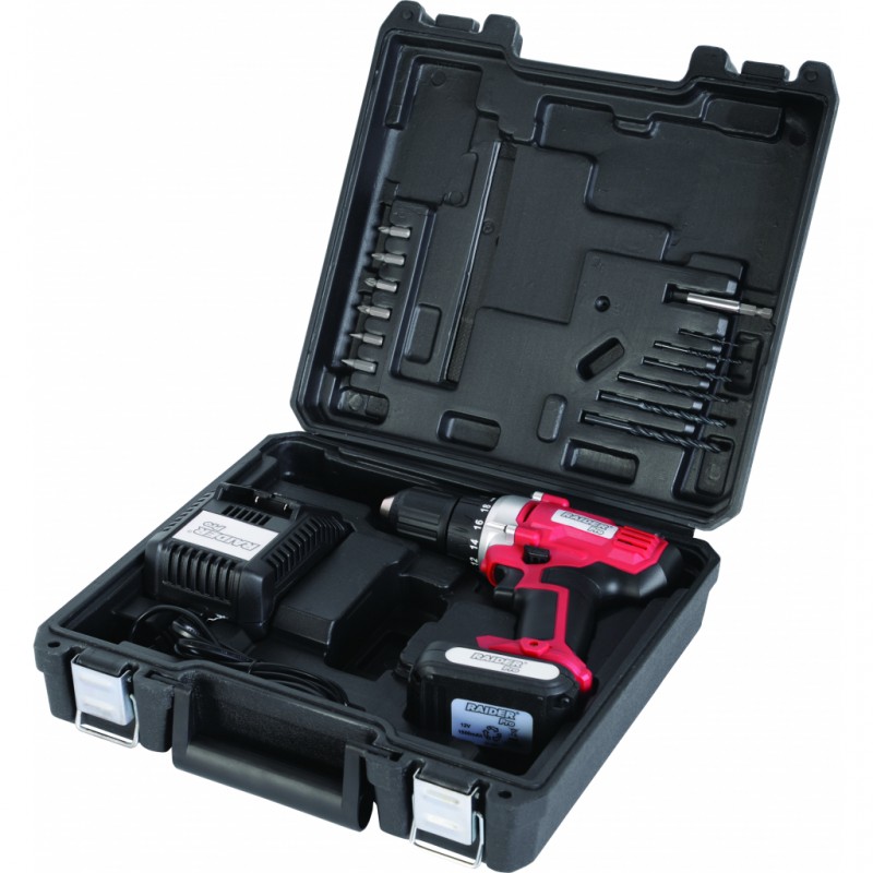 Μηχανή διάτρησης μπαταρίας Raider Li-ion 12V 2-ταχ. 2000mAh 1h 26Nm αξεσουάρ RDP-CDL08L
