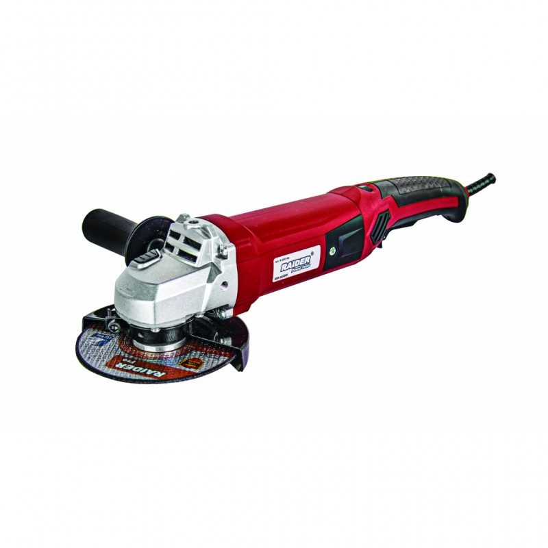 Γωνιακός τροχός Raider 125mm 1200W με ρυθμιζόμενες στροφές σε βαλίτσα με δίσκους RD-AG54