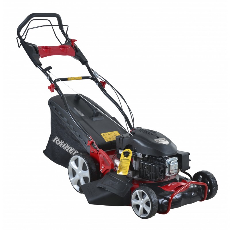 Χλοοκοπτική μηχανή Raider RD-GLM12 βενζινοκίνητη 3.7kW αυτοκινούμενη 173cc (5hp) 56cm 22" 70L 5σε1 3000m2 