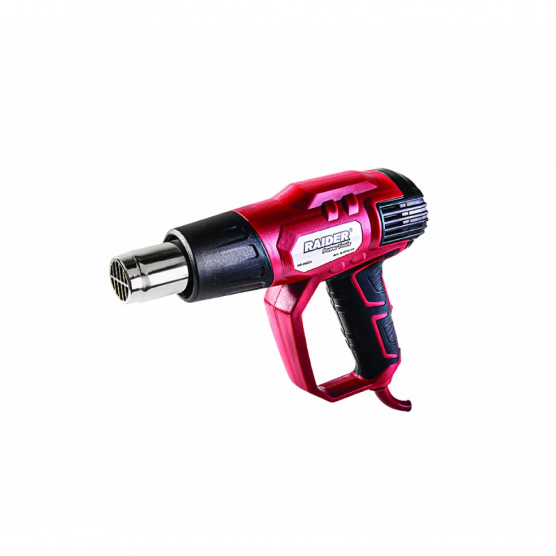Πιστόλι θερμού αέρα Raider 2000W 3 θέσεων LCD display + αξεσουάρ σε βαλιτσάκι RD-HG23