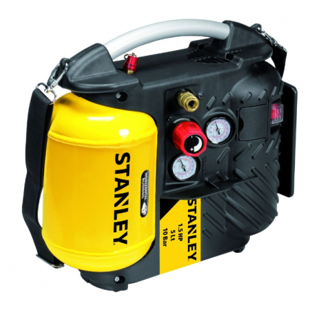 Φορητός αεροσυμπιεστής χωρίς λάδι Stanley DN200/10/5, 1100 W, 180 λίτρα/λεπτό, 10 bar, 5 λίτρα