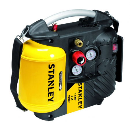 Φορητός αεροσυμπιεστής χωρίς λάδι Stanley DN200/10/5, 1100 W, 180 λίτρα/λεπτό, 10 bar, 5 λίτρα