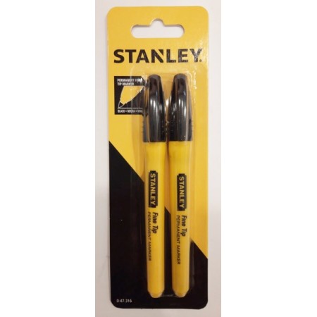 Σετ μαύρων μαρκαδόρων τοιχοποιίας Stanley, 2 τεμ.