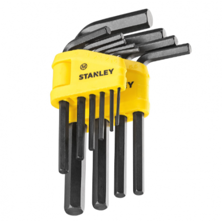 Κλειδί L-type Stanley μετρικό 6-θαμπό/6-θαμπό σετ 1.5-10 χιλ., 10 τεμ., ISO 2936