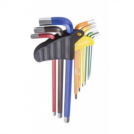 Σετ μακρόστενων έγχρωμων εξάγωνων Topmaster, Torx, TT10-50, 9 τμχ, 390174