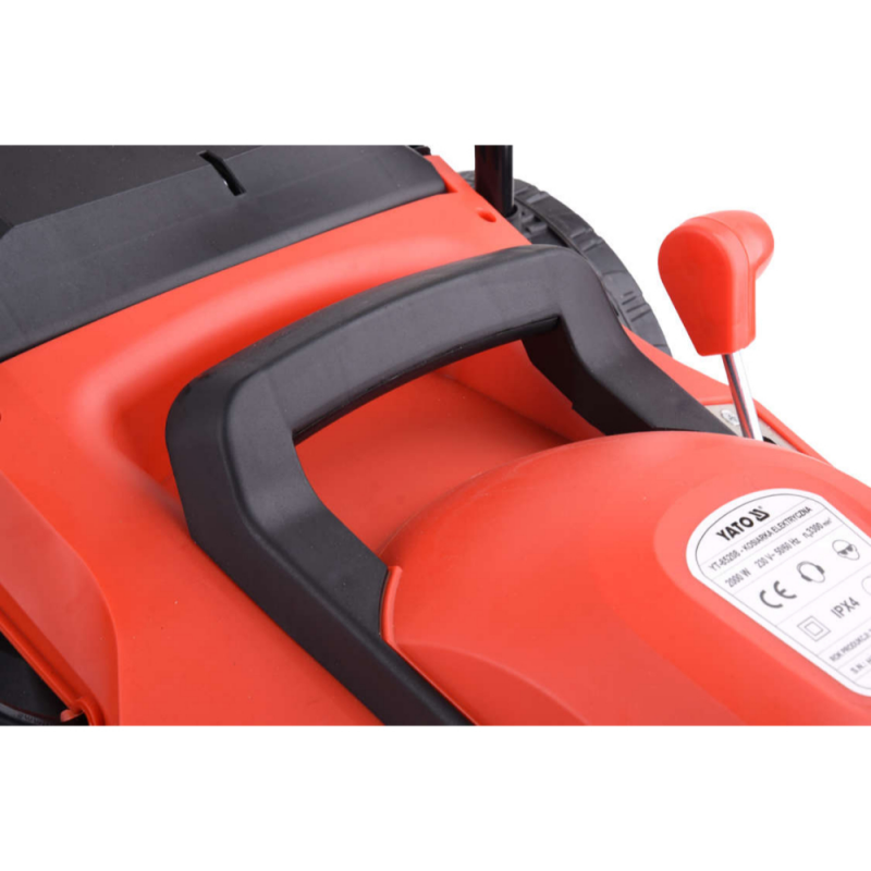 Ηλεκτρική χλοοκοπτική μηχανή YATO, YT 85208, 2000 W, 430 χιλ., δοχείο 50 Λ 