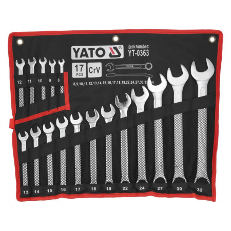 Σετ γερμανοπολύγωνων YATO, YT 0363, 8 - 32 mm, 17 τεμάχια
