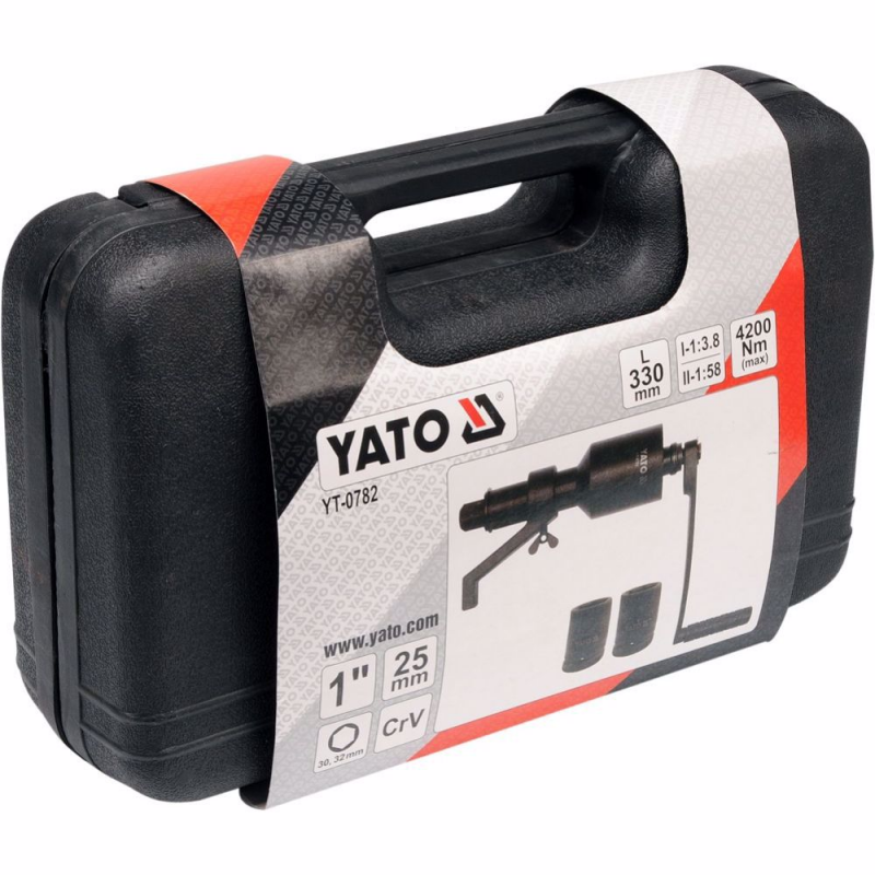 Κλειδί με μειωτήρα για ελαστικά YATO, YT 0782, 4200 Nm, 1:58, 1" 