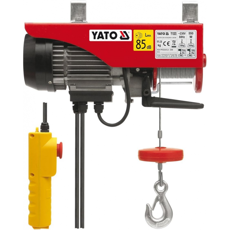 Ηλεκτρικό βαρούλκο YATO, YT 5904, 11 m, 250 - 500 kg, 900 W