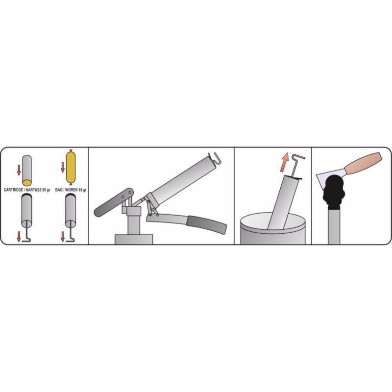 Χειροκίνητη αντλία γράσου YATO, YT 07041, HEAVY-DUTY, 500 ml